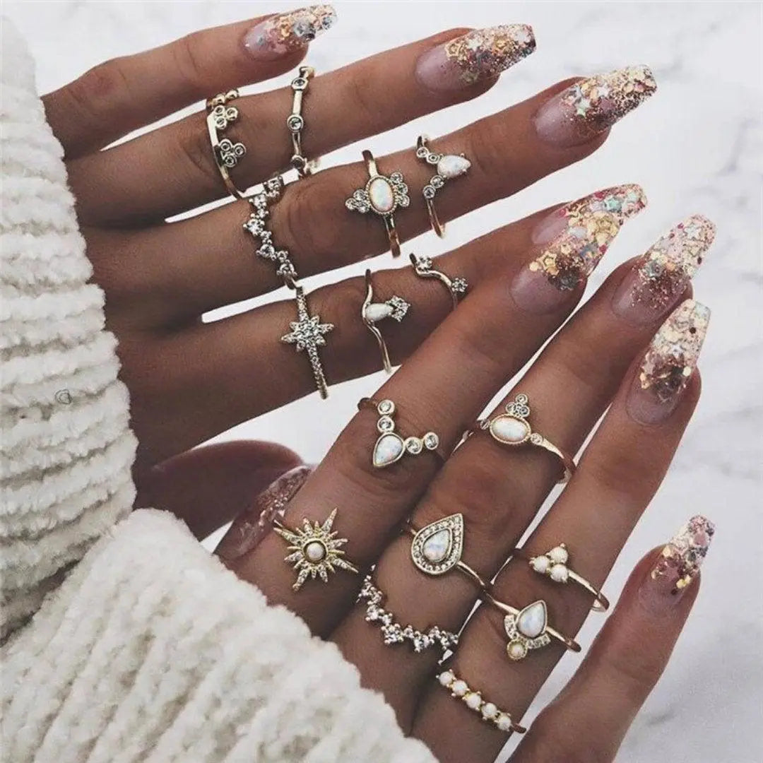 Luna Lucas | Midi Ring Set | Bohemian Star Opal