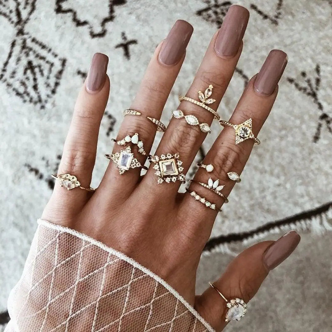 Luna Lucas | Midi Ring Set | Bohemian Star Opal