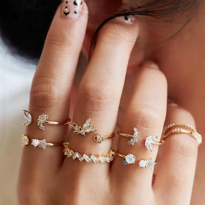 Luna Lucas | Midi Ring Set | Bohemian Star Opal